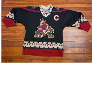 Vintage Phoenix Coyotes CCM Tkachuk 7 Kachina Jersey Boys S/M Black NHL Hockey